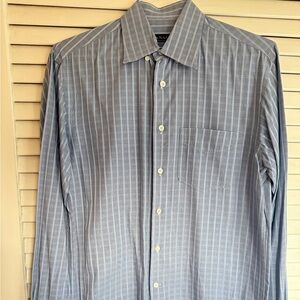 Vintage!!! Canali Gray Plaid Button Down Shirt